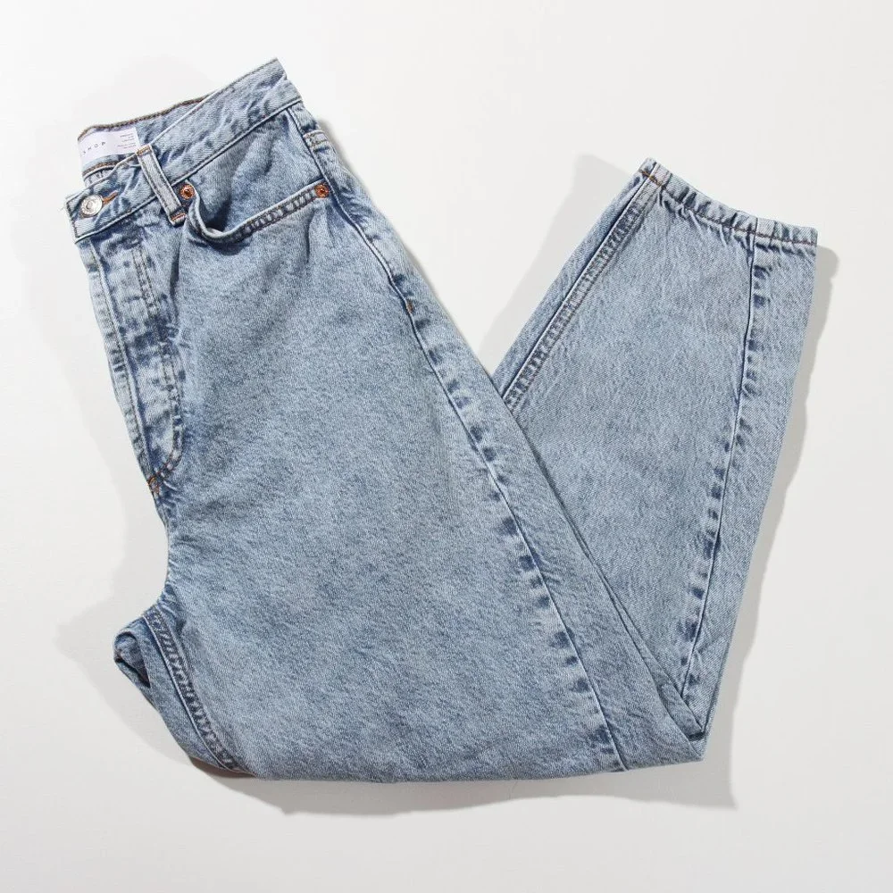 Topshop Ovoid Crop Moto Jeans - Picture 4 of 14